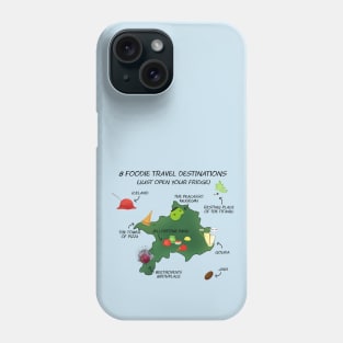 Travel map for foodies Phone Case