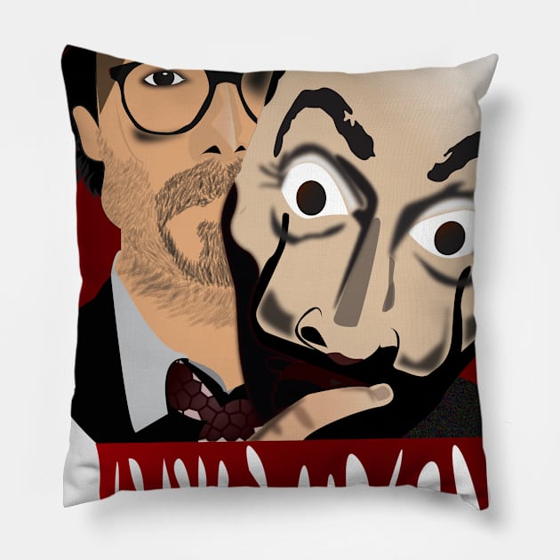 Money Heist Blood Diamond T-shirt Pillow by EveryDay Graphic Tees