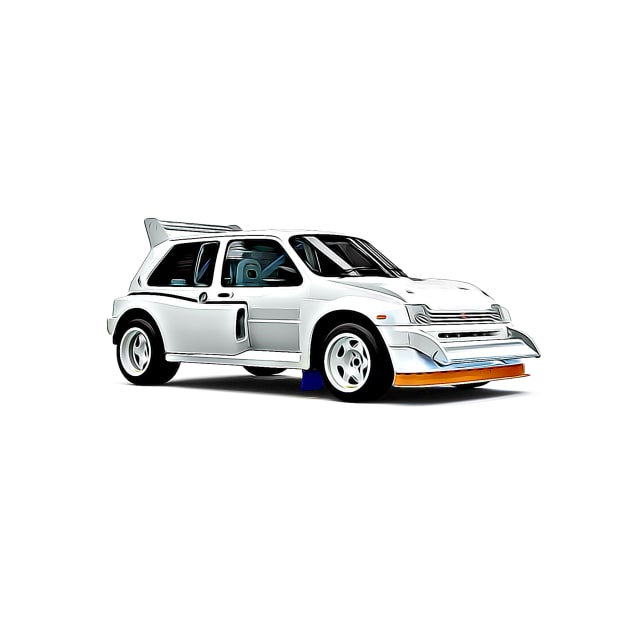 MG Metro Cartoon by Auto-Prints