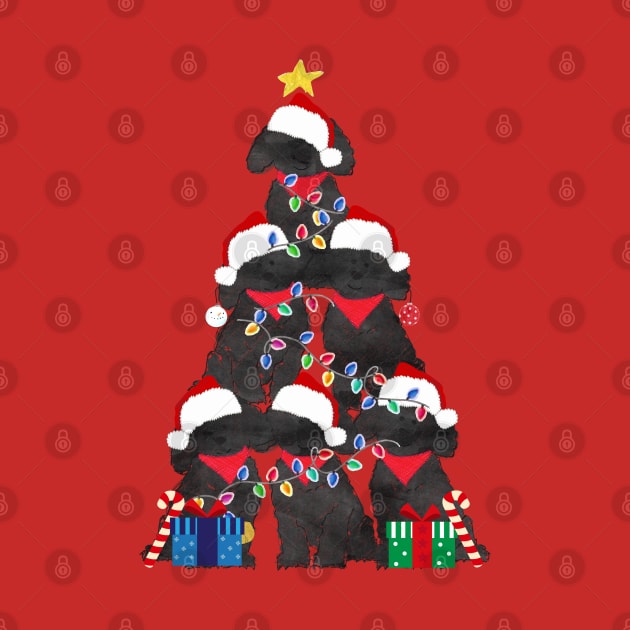 Labradoodle Puppy Christmas Tree by EMR_Designs