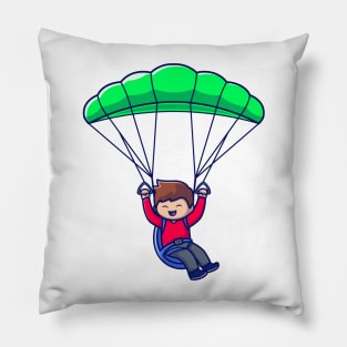 Cute People Playing Paragliding Pillow