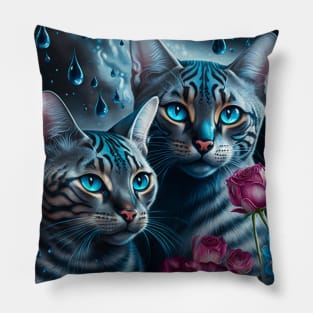 Bengal Cat Duo Pillow