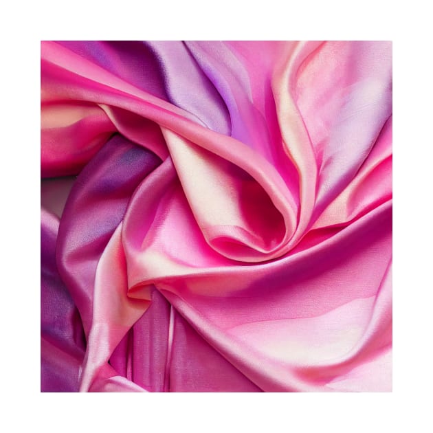 Pink Silk Fabric #1 by AntielARt