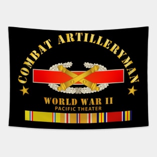 Combat Artilleryman Badge - World War II Vet w PAC SVC Tapestry