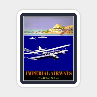 Imperial Airways : Vintage Seaplane Travel Print Magnet