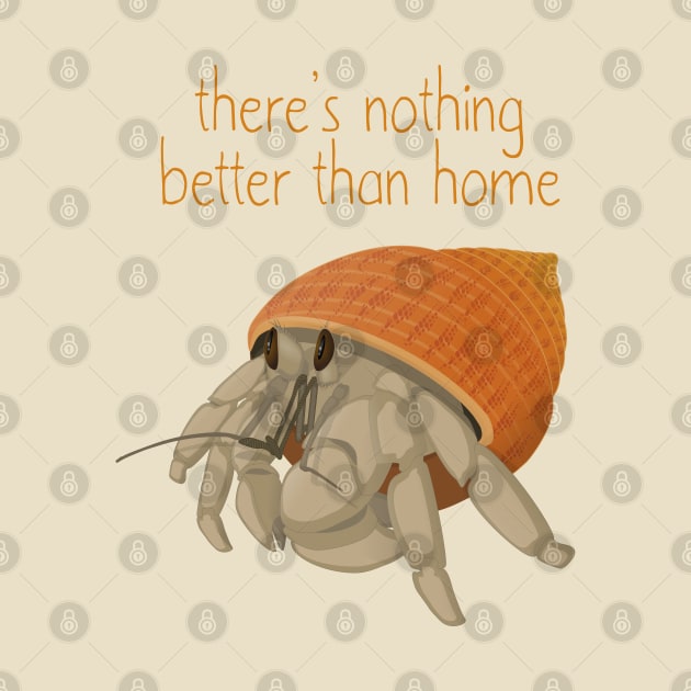 Introvert hermit crab at home in the seashell by Tefra