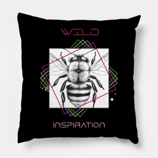 Bee Wild Nature Animal Illustration Art Drawing Pillow