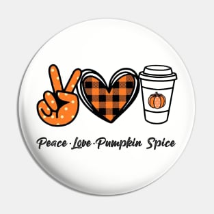 Pumpkin Spice Shirts Women, Fall Shirts, Peace Love Pumpkin Spice Shirt, I love pumpkin spice shirt, Cute Fall Womens Shirts, Orange plaid Pin