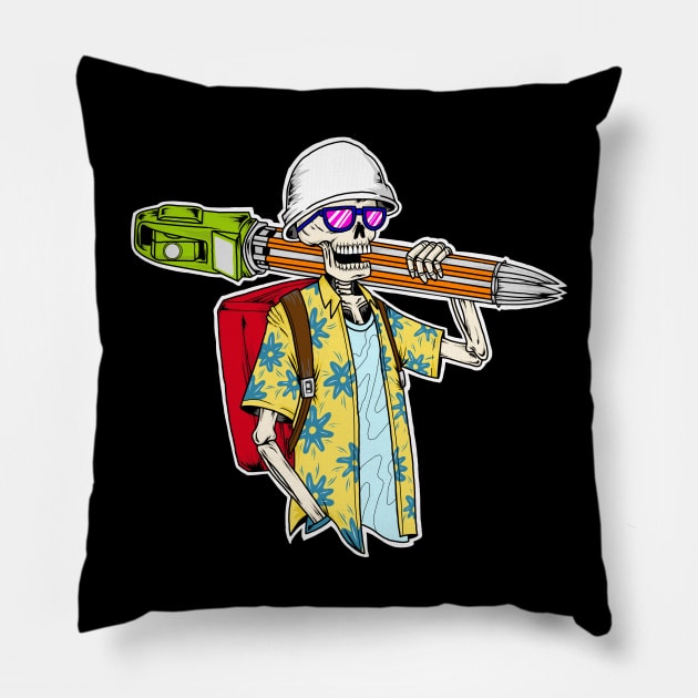 SUMMER SURVEYOR no TEXT Pillow by AZMTH CLOTHING