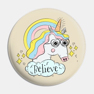 Inspirational unicorn Pin