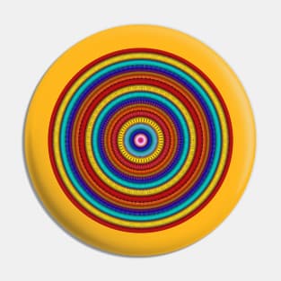 Colorful Circular Kaleidoscope Pin