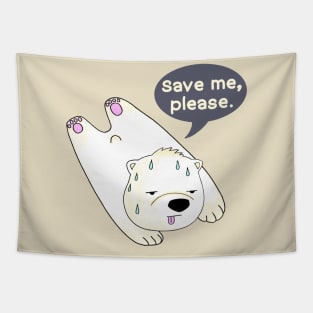 Save earth! Save polar bears! Tapestry