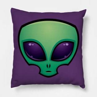 Alien Head Icon Pillow