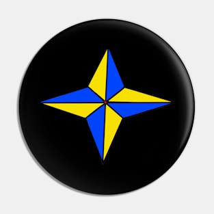 Blue & gold Star Pin