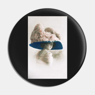 Edwardian lady in large picture hat Pin