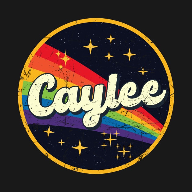 Caylee // Rainbow In Space Vintage Grunge-Style by LMW Art