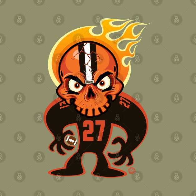 Go Browns SkullyDawg 27 by Goin Ape Studios