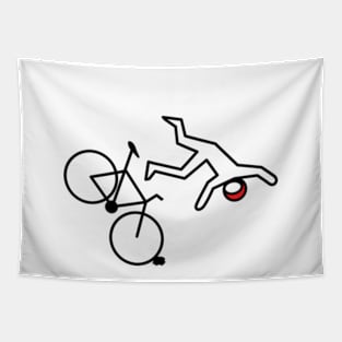 Flying cyclist Tapestry