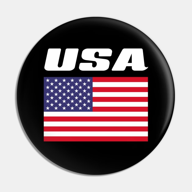 USA Flag United States of America 4th of July Pin by Super Fresh Art