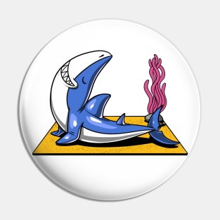 Shark Yoga Workout Pin