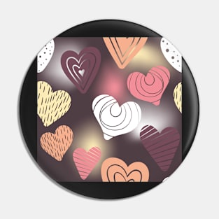 Textured hearts on dark blurry background Pin