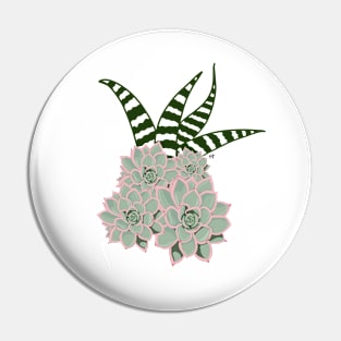 Succulent Flowers Pin