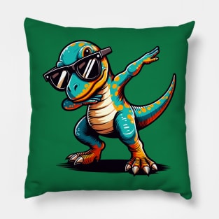 Dabbing Dino Pillow