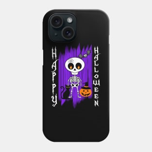 Happy Halloween Little Skeleton Funny Design for Halloween Phone Case