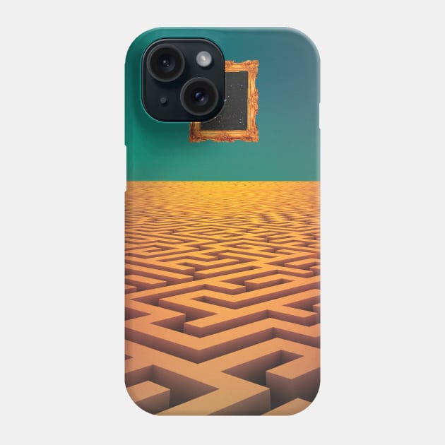 labyrinth Phone Case by lacabezaenlasnubes