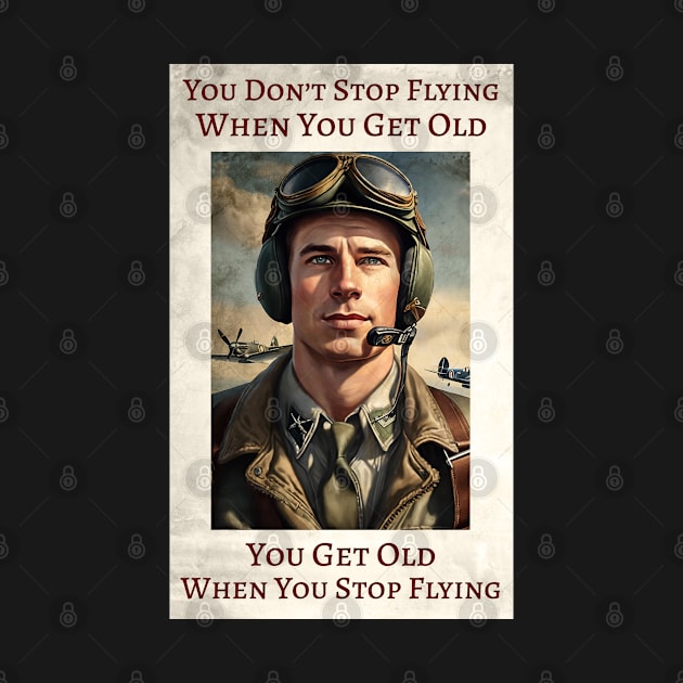 Never Too Old To Fly - Large Poster by ArtShare
