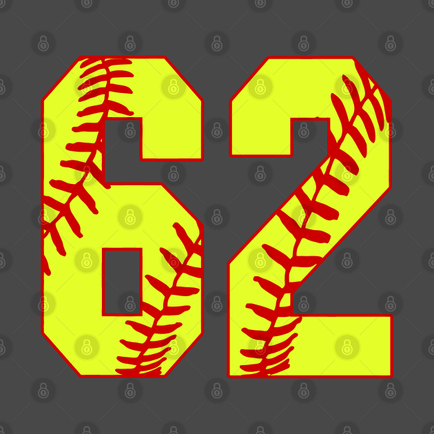 Fastpitch Softball Number 62 #62 Softball Shirt Jersey Uniform Favorite Player Biggest Fan by TeeCreations