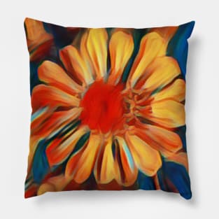 Zinnia Colourful Flower Zinnia Floral Flower Pattern Blossom Pillow