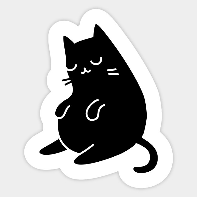 Chubby Cat Chubby Cat Sticker Teepublic