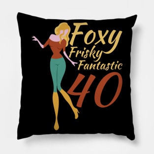 Foxy Frisky Fantastic 40 Pillow