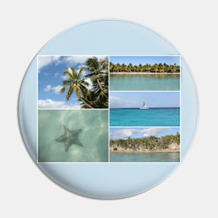 Caribbean Travel Vacation Photo Collage Pin