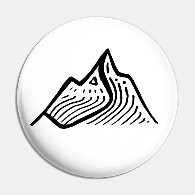 Simple Mountain Line Art Pin by VANDERVISUALS