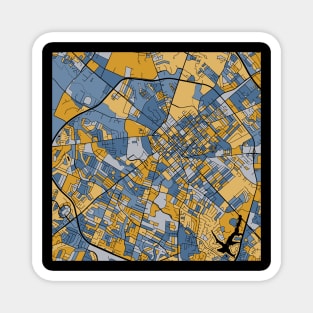 Lexington Map Pattern in Blue & Gold Magnet