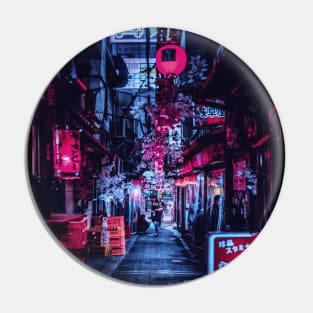 Tokyo Street Neon Synthwave Pin