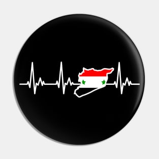 Syria Heartline Design Syrian Flag Pin