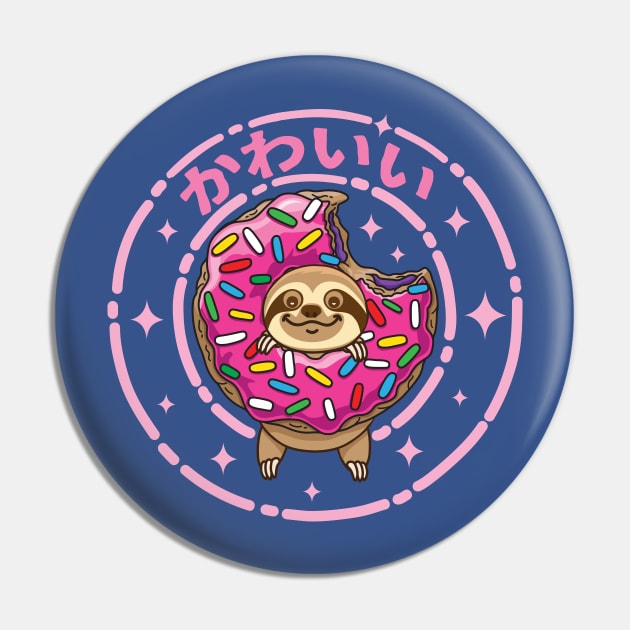 Kawaii Sloth Pin by Plushism