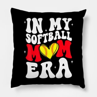 Mothers Day  In My Softball Mom Era  Softball Mama Pillow