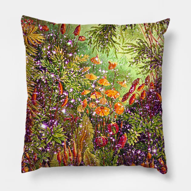 Floral face mask magic forest fairytale wild flowers mask Pillow by designsbyxarah