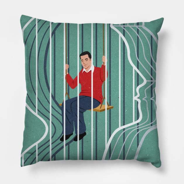 Head Cage Pillow by John Holcroft