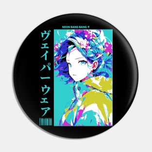 Vaporwave Anime Aesthetic Manga Girl Japanese Streetwear Pin