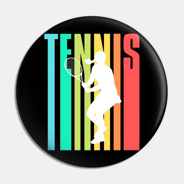 US Open Tennis Player Silhouette Pin by TopTennisMerch