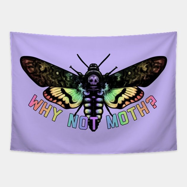 Why Not Moth? Rainbow Tapestry by Art by Veya