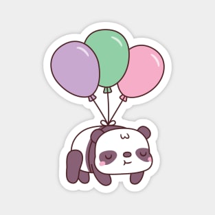 Cute Little Panda Flying With Balloons Magnet