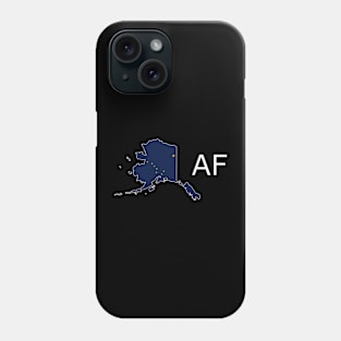 Alaska Flag State Outline AF (white) Phone Case