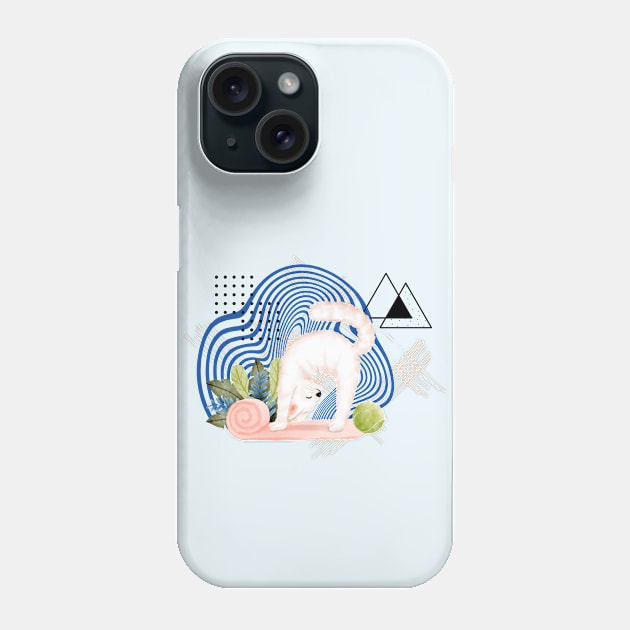 Yoga Sporty Cat Phone Case by LaartStudio