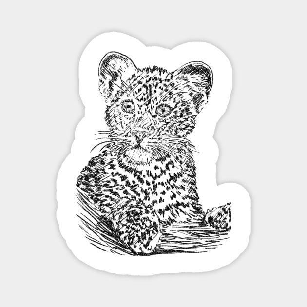 Leopard 001 Magnet by WAK SOW